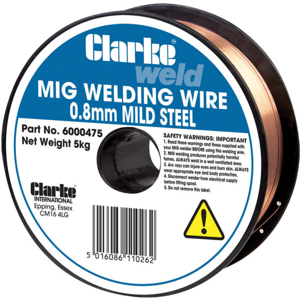 Clarke Mild Steel Welding Wire 0.8mm Large 5kg Spool